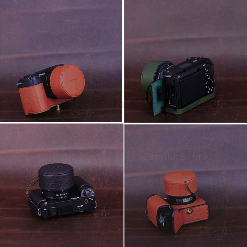 Новая Фотокамера Ручной работы Из натуральной воловьей кожи, Сумка-коробка, Чехол Для Sony ZV-E1 ZVE1, корпус камеры, Защитный рукав, основание