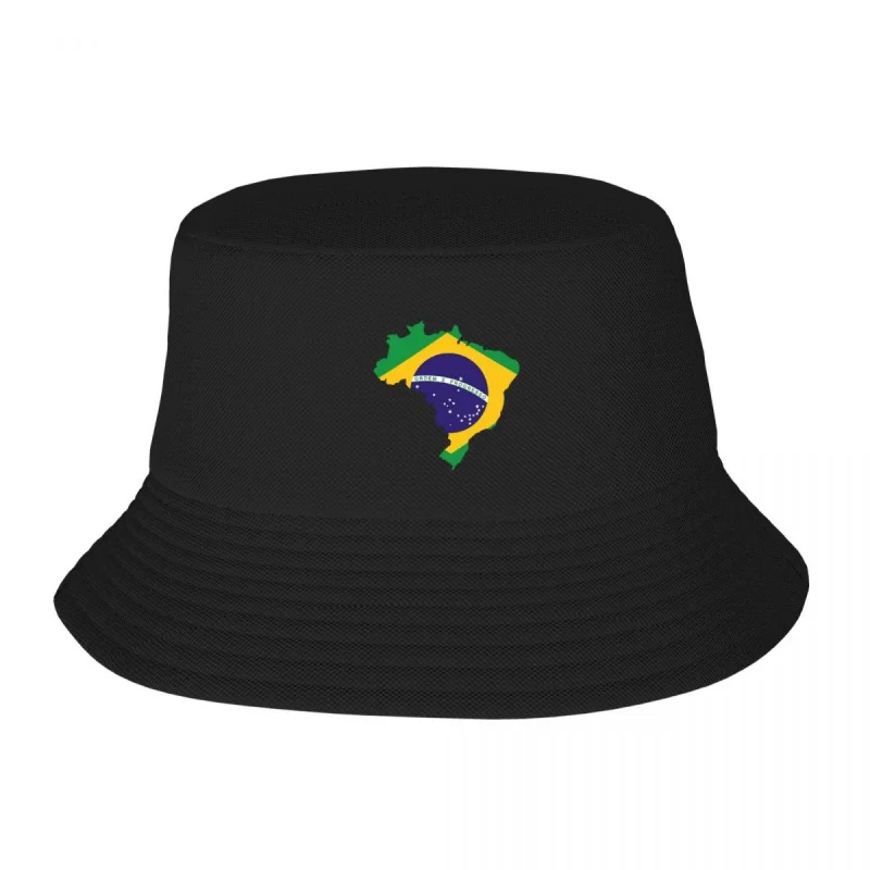 Дизайн флага Бразилии, Страна Южная Америка, шляпа рыбака для взрослых, шляпы-бобы, Мужские И женские кепки, шляпа рыбака для девочек, шляпа для мальчиков